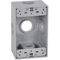 Hubbell Hubbell Electrical FSB75-5X 1 Gang Rectangular Outlet Box; Gray 357106